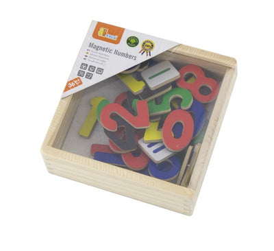 Viga 50325 -magneettiset numerot, 37 kpl, eri värejä ja kokoja.
