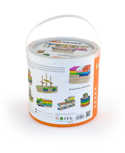 Viga 50956 -kreatiivinen rakennuspalikkasetti, jossa 250 osaa.