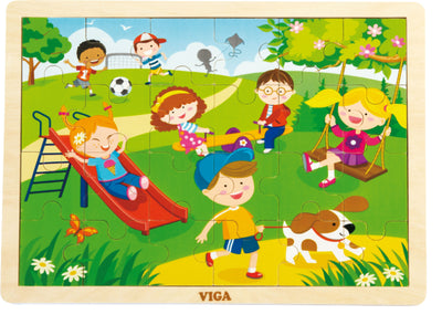 Viga 51269 Season Puzzle Spring -pulmapeli, jossa kuvioituja paloja keväisellä teemalla.