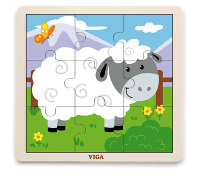 Pulmapeli, jossa on yhdeksän osaa. Teemana on söpö lammas.