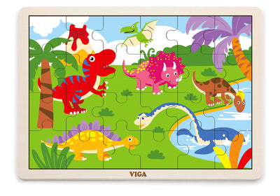 Dinosauruspulmapeli, jossa on 24 palaa. Kuva näyttää erilaisia dinosauruksia.