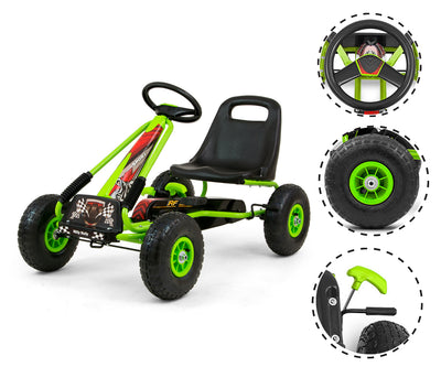 Vihreä Karting lasten polkuauto - Thor - Vuodevaatteet.fi