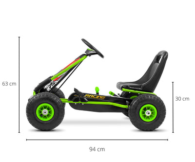 Vihreä Karting lasten polkuauto - Thor - Vuodevaatteet.fi