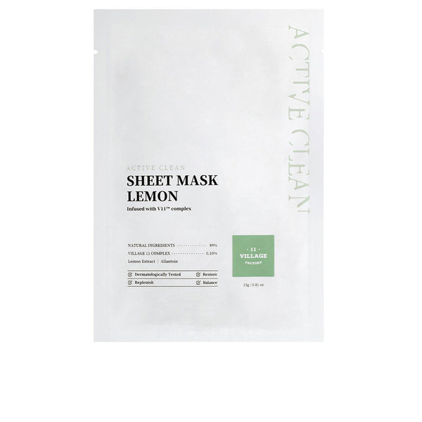Village 11 Active Clean Sheet Mask Lemon 23 Gr | Vuodevaatteet.fi
