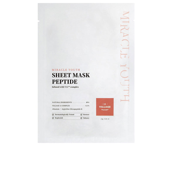Village 11 Miracle Youth Sheet Mask Peptide 23 Gr | Vuodevaatteet.fi
