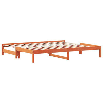 Vuodesohva rullilla vahanruskea 80x200 cm täysi mänty