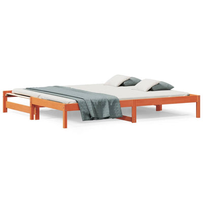Vuodesohva rullilla vahanruskea 90x190 cm täysi mänty