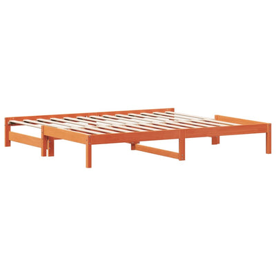 Vuodesohva rullilla vahanruskea 90x190 cm täysi mänty