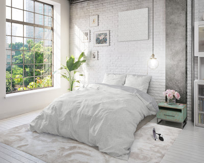 Valkoinen puuvilla pussilakanasetti Walli