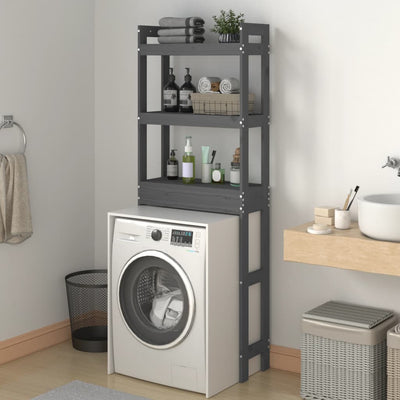 WC-teline harmaa 63x26x171 cm täysi mänty