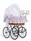 My Sweet Baby Luxury - Jasmine Retro korikehto hupulla luonnonvärinen + vaaleanpunaiset vuodevaatteet