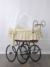 My Sweet Baby Luxury - Moses Basket Retro Christine -korikehto hupulla, luonnonväri + beige vuodevaatteet