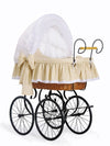 My Sweet Baby Luxury - Moses Basket Retro Christine -korikehto hupulla, luonnonväri + beige vuodevaatteet