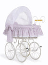 My Sweet Baby Luxury - Moses Basket Retro punottu vauvankori Jasmine valkoinen + vaaleanpunaiset vuodevaatteet