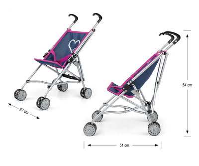 Sininen Julia Prestige -nukkewagen.