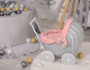 Nukkevaunu - Grey With Old Pink