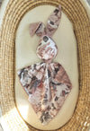 Bobono - Doudou pehmopupu kaksipuolinen puuvilla ja minky - Sepia roses - dusty pink