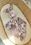 Bobono - Doudou pehmopupu kaksipuolinen puuvilla ja minky - Sepia roses - dusty pink