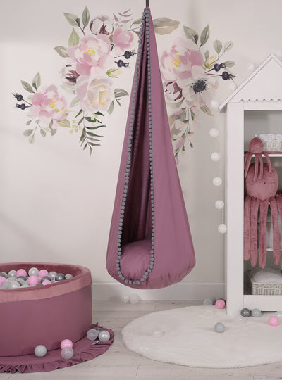Riippuva keinu vauvalle - pastel violet