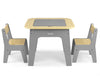 Tummaharmaa Lasten Pöytä ja Kaksi Tuolia Setti