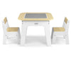 Lasten Valkoinen Pöytä ja Tuolipari Setti - MDF