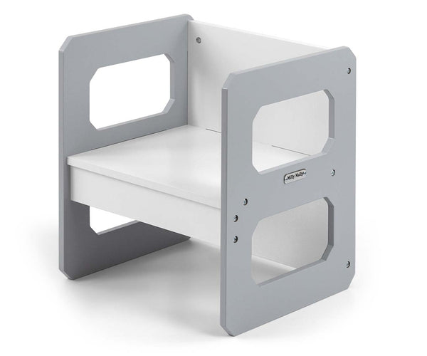 Monitoiminen harmaa 3-osainen lastenhuoneen huonekalusarja