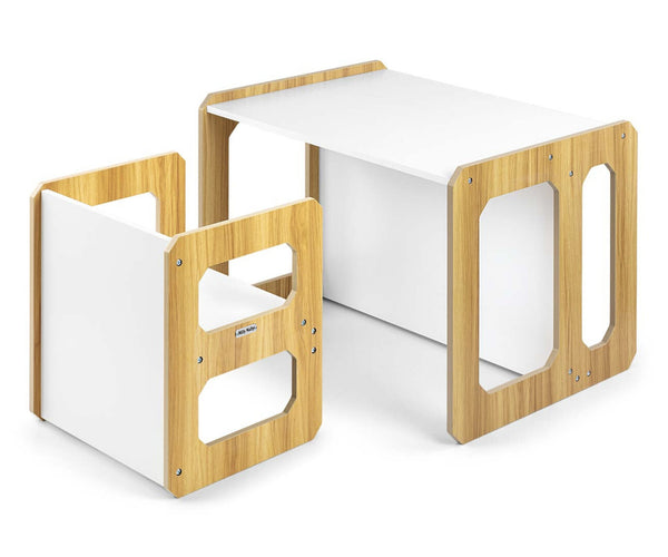 Kolmiosainen luonnonpuinen huonekalusarja