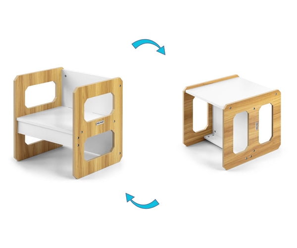 Kolmiosainen luonnonpuinen huonekalusarja