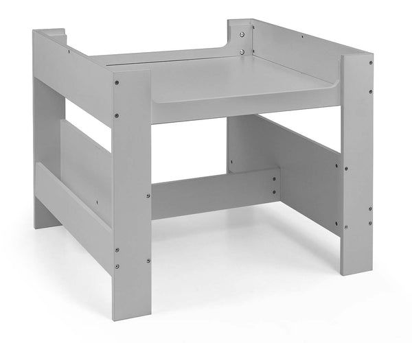 Lasten Harmaa Pöytä ja Kaksi Tuolia Setti MDF-materiaalista