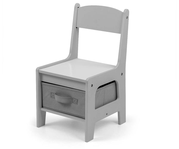 Lasten Harmaa Pöytä ja Kaksi Tuolia Setti MDF-materiaalista