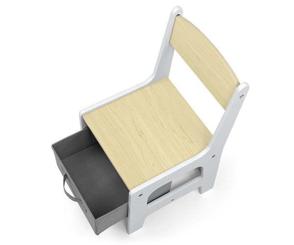 Luonnollinen Lasten Pöytä ja Kaksi Tuolia, Puu