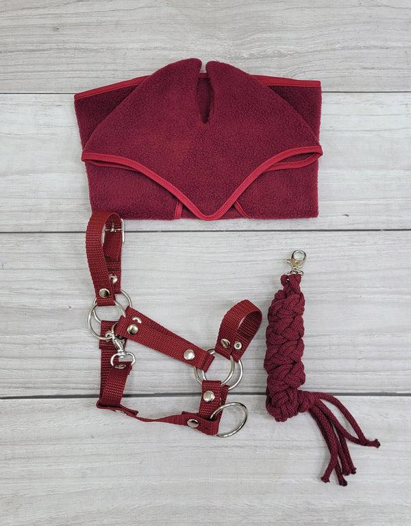 Super Hobby Horse - Hobby Horse riimusetti A3 + naru nyöristä viininpunainen