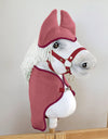 Super Hobby Horse - Hobby Horse A3 -setti: fleecehuopa + korvahuppu - marja