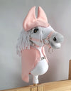 Super Hobby Horse - Hobby Horse A3 -setti: fleecehuopa ja korvalaput - puuterinvaaleanpunainen