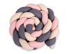 Knot bumper XXL- beige-anthracite-pastel pink