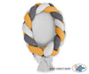 Braided baby nest 2 in 1 - gray-honey yellow-anthracite