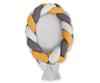 Braided baby nest 2 in 1 - gray-honey yellow-anthracite