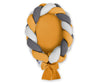 Braided baby nest 2 in 1 - gray-honey yellow-anthracite