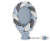 Braided baby nest 2 in 1 - pastel blue - gray - anthracite