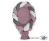 Braided baby nest 2 in 1 - pastel violet - gray - anthracite