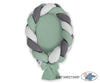 Braided baby nest 2 in 1 - pastel green - gray - anthracite