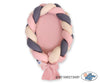 Braided baby nest 2 in 1 - beige-pastel pink-anthracite