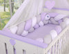 Knot bumper XXL- white-gray-lilac