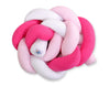 Knot bumper- white-dark pink-pink