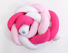 Knot bumper- white-dark pink-pink