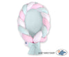 Braided baby nest 2 in 1 - white-pink-mint