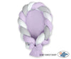 Braided baby nest 2 in 1 - white-lilac-gray