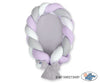 Braided baby nest 2 in 1 - white-lilac-gray