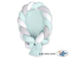 Braided baby nest 2 in 1 - white-gray-mint