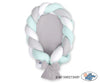 Braided baby nest 2 in 1 - white-gray-mint